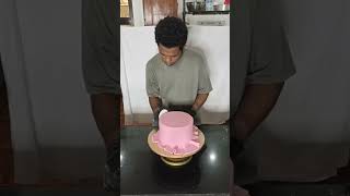 How To Cover A Cake With Fondant shorts [upl. by Alaehcim]