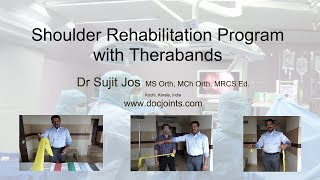 Shoulder Rehabilitation Theraband exercises  Dr Sujit Jos [upl. by Eirok]