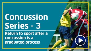 Concussion Series 3 Return to sport after a concussion is a graduated process [upl. by Aelem]