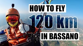 XC GUIDE Flying a 120 km triangle in Bassano on a paraglider [upl. by Elockin914]