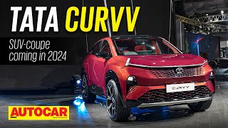 Tata Curvv  SUVcoupe ready for 2024  Auto Expo 2023  Autocar India [upl. by Frannie312]