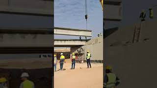 Installing Girder everyone subscribers ofw construction heavyequipment girder crane [upl. by Aaron416]