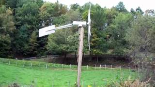 Homemade Wind Turbine with a Night Light LED MOD [upl. by Ulyram]