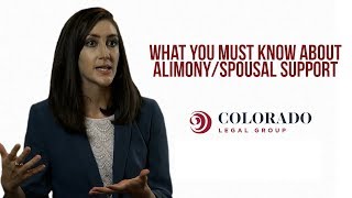 What You Must Know About Alimony  Colorado Legal Group [upl. by Agamemnon85]