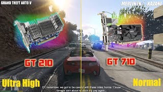 NVIDIA GT 210 vs gt 710 gta 5 gameplay test BEST LOW BUDGET Graphics card ever [upl. by Nodanrb]