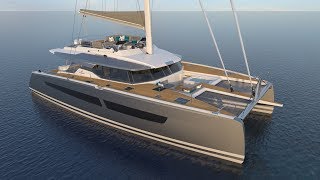 Fountaine Pajot 67  The 195m catamaran at Cannes 2018 boatshow [upl. by Grace]