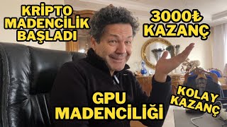 KRİPTO MADENCİLİK BAŞLADI NEKADAR PARA KAZANDIRIREKRAN KARTI MADENCİLİK BİTCOİN ETHEREUM KRİPTO [upl. by Amal]