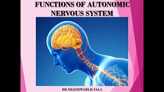 FUNCTIONS OF AUTONOMIC NERVOUS SYSTEM [upl. by Aloise567]