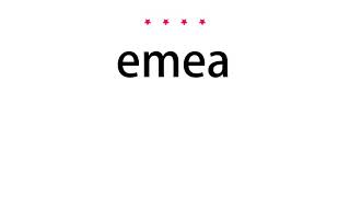 How to pronounce emea  Vocab Today [upl. by Estis]