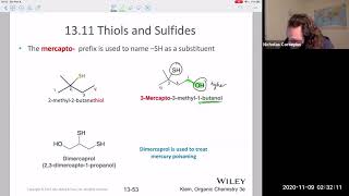 Ch 13 Introduction to Thiols and Sulfides [upl. by Notlehs763]