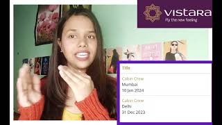 Vistara Hiring Cabin Crew Walkin Interview  AirVistara  TimeDateLocation in detail [upl. by Ruthy]