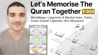 Lets Memorize the Quran Together Page 604 with Mind Maps Tafseer and Linguistic amp Mental Pattern [upl. by Luise]