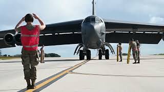 B52 Stratofortress aircraft from Minot AFB North Dakota are in Europe [upl. by Bergmann227]