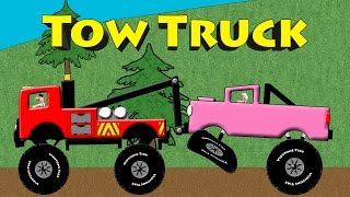 Tow Truck Colors  Monster Truck Towing amp Rescue Colors For Kids [upl. by Alian973]