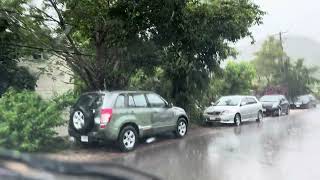 Heavy Rain Flooded St Mary’s Valley Road in Antigua  7 May 2024 [upl. by Enom]