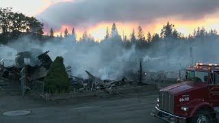 Heavy damage after Mill Fire in Northern California [upl. by Berky806]