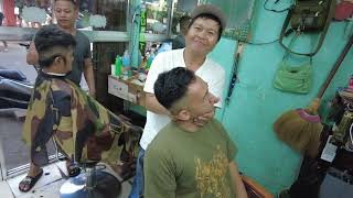 pinoy asmr barber NECK CRACKING EXPI    head and back massage [upl. by Chemesh536]