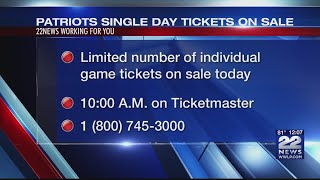 Patriots 2018 game tickets go on sale today [upl. by Macmillan]