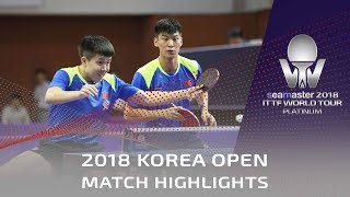 Wang ChuqinXue Fei vs Anthony AmalrajGnanasekaran Sathiyan  2018 Korea Open Highlights Pre [upl. by Anelrad612]