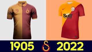 Galatasaray S K futbol takımının evrimi 202122 2022  Tüm Galatasaray Tarihte Futbol Formaları [upl. by Navets]