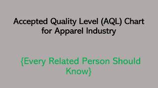 What is AQL  AQL Chart  Apparel Industry [upl. by Lemahs88]