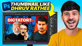 How to Make Thumbnail like dhruvrathee in Photoshop [upl. by Gael]