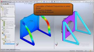 SOLIDWORKS Quick Tip  Natural Frequencies Mode Shapes and Vibration Tutorial [upl. by Cece]