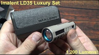 Imalent LD35 Luxury Flashlight Set Review 1200 Lumens OLED Display Luminus SFT25RWES LED [upl. by Waldos]