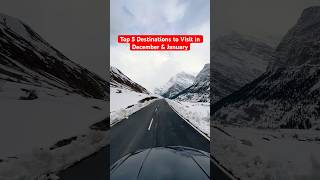 Best Places to visit in DecJan travel lehladakh manali kashmir spitivalley winter snowfall [upl. by Tjaden]