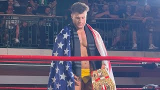 MJF promo before RevPro match vs Michael Oku AEW American Title  Insults the British Will Ospreay [upl. by Atinna]