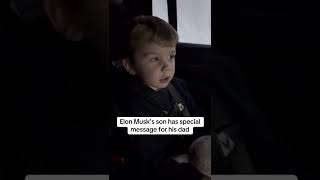 Elon Musk’s 4year old son has a message for his dad “Save America Help Trump” elon elonmusk [upl. by Irab]