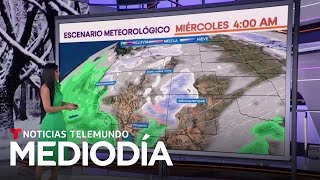 Prevén intensas nevadas para la última semana de 2021  Noticias Telemundo [upl. by Ycrem]