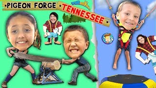 TENNESSEE FAMILY FUN  Margaritaville Island Acrobats amp Lumberjacks Pigeon Forge Vlog 2 [upl. by Nehcterg]