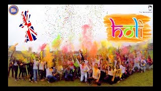 Holi in Leicester  DMU Indian Society  2018 United Kingdom [upl. by Drucy]