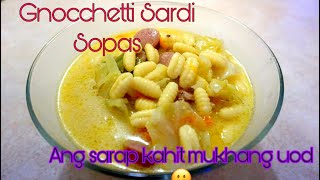 Creamy Sopas using Gnocchetti Sardi Pasta  Filipino Food [upl. by Einahpets890]