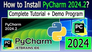 How to install PyCharm 20242 on Windows 1011  2024 Update  Complete Step by Step Installation [upl. by Madelle40]