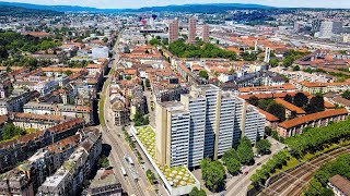 Drone Views of Switzerland in 4k Zurich  Wiedikon Aussersihl amp Albisrieden [upl. by Porush462]