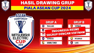 RESMI TIMNAS INDONESIA SEGRUP DENGAN VIETNAM  Hasil Drawing Piala ASEAN 2024 [upl. by Tompkins]