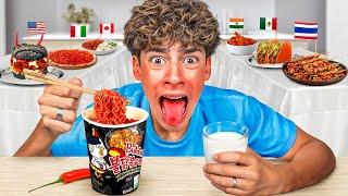 Eating the SPICIEST Foods from Around the World [upl. by Allix]