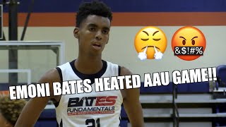 Emoni Bates HEATED AAU GAME Fight Breaks Out RILLA MONI ACTIVATED [upl. by Nelleeus446]