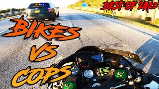 Most INSANE Motorcycle Police Chases Of 2023  Bikes VS Cops [upl. by Aimekahs]