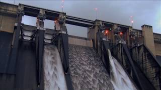 Warragamba Dam spilling video footage [upl. by Aikim]