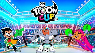 TOON CUP 2020  ROBIN STARFIRE AND CYBORG PLAY A SOCCER TOURNAMENT  CARTOON NETWORK GAMES [upl. by Enoryt]