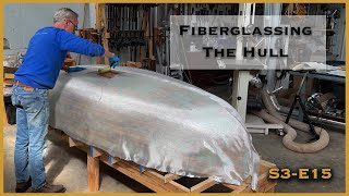 Tips Revealed  Fiberglassing a Boat Hull S3E15 [upl. by Enirehtac]