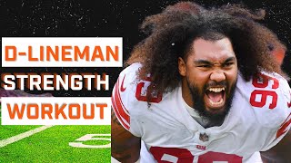 Football Strength WORKOUT  Defensive Lineman [upl. by Edrock]