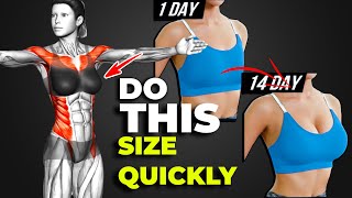 9 Exercises to Increase Breast Size Quickly At Home ➜ Do It Every Day [upl. by Searle299]