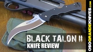 Cold Steel Black Talon II 22BT Folding Knife Review  OsoGrandeKnives [upl. by Earezed]