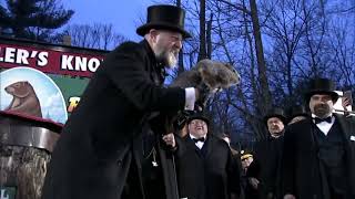 Groundhog Day Punxsutawney Phil makes his prediction [upl. by Aitram363]