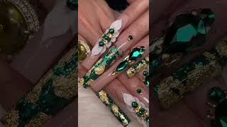 Emerald nails by zulaysnails [upl. by Malonis]