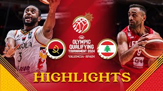 Historic win for Lebanon 🇱🇧 against Angola 🇦🇴 to go to semifinals  Highlights  FIBA OQT 2024 Spain [upl. by Aneloaup696]